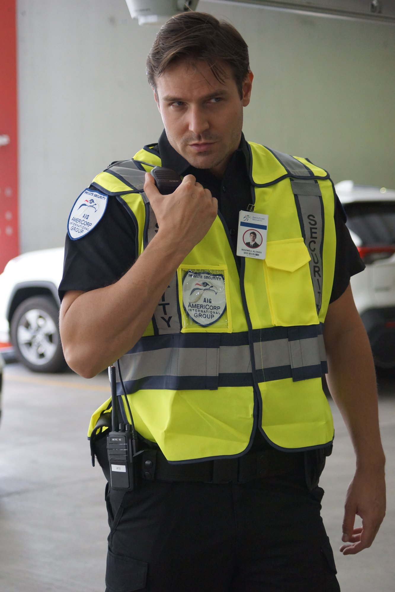AIG Security officer on duty in Inglewood