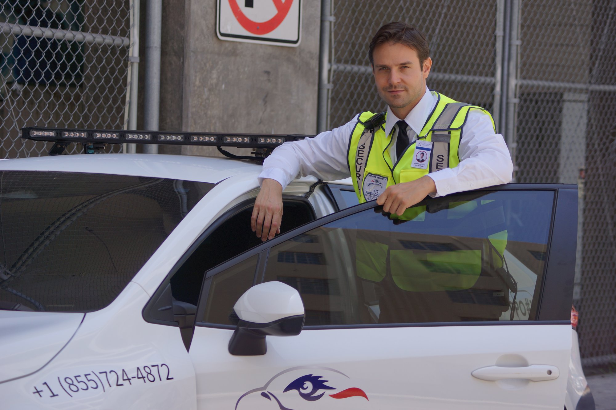 AIG Security officer on duty in Long Beach