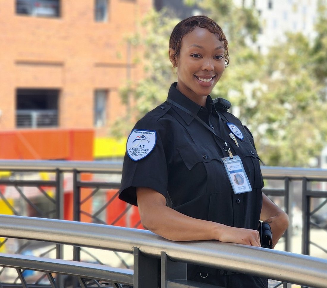 AIG Security officer on post at a California property